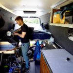 Custom van for seasonal nomadism